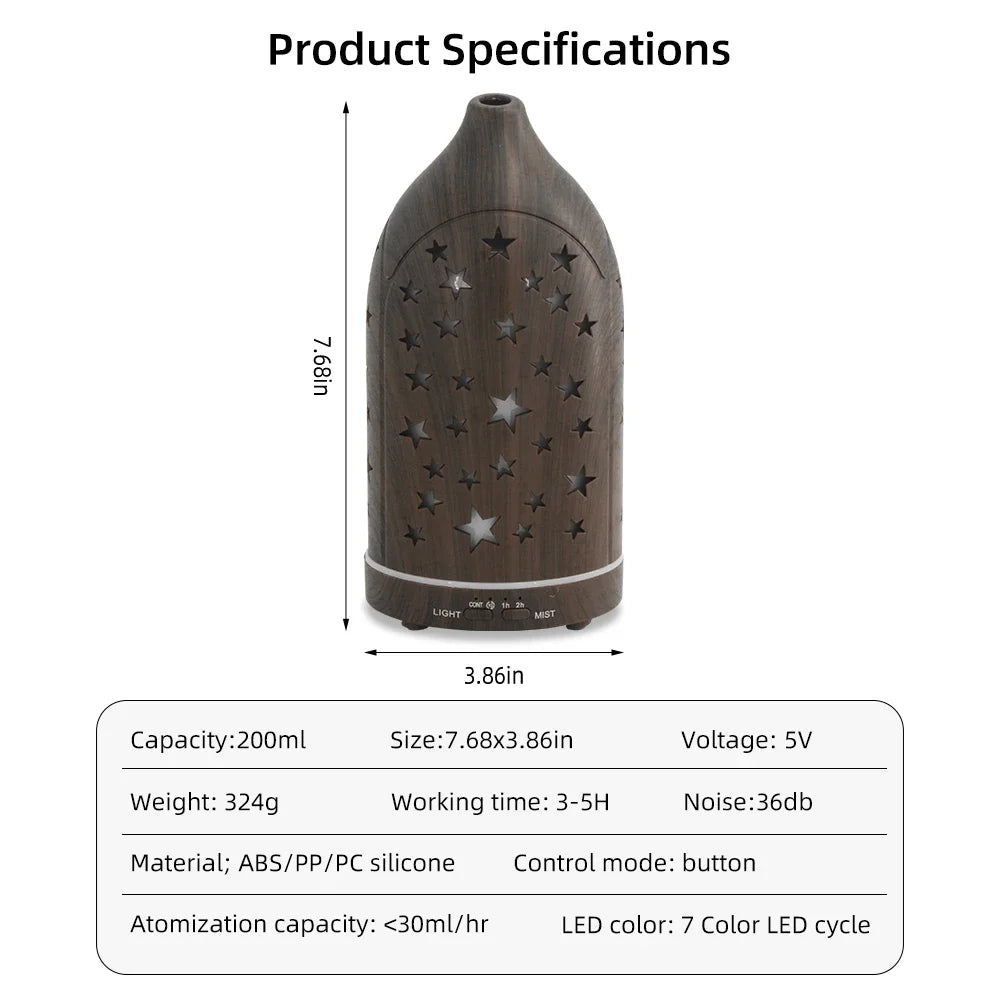 7 Color Aroma Diffuser with Auto Shutoff Ultra Quiet for Bedroom & Office