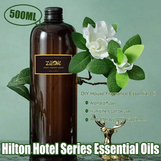 DIY House Fragrance Essential Oil 500ml Hilton Hotel Long-lasting Aromatherapy Deodorant For Living Room Bedroom Hotel Toilet