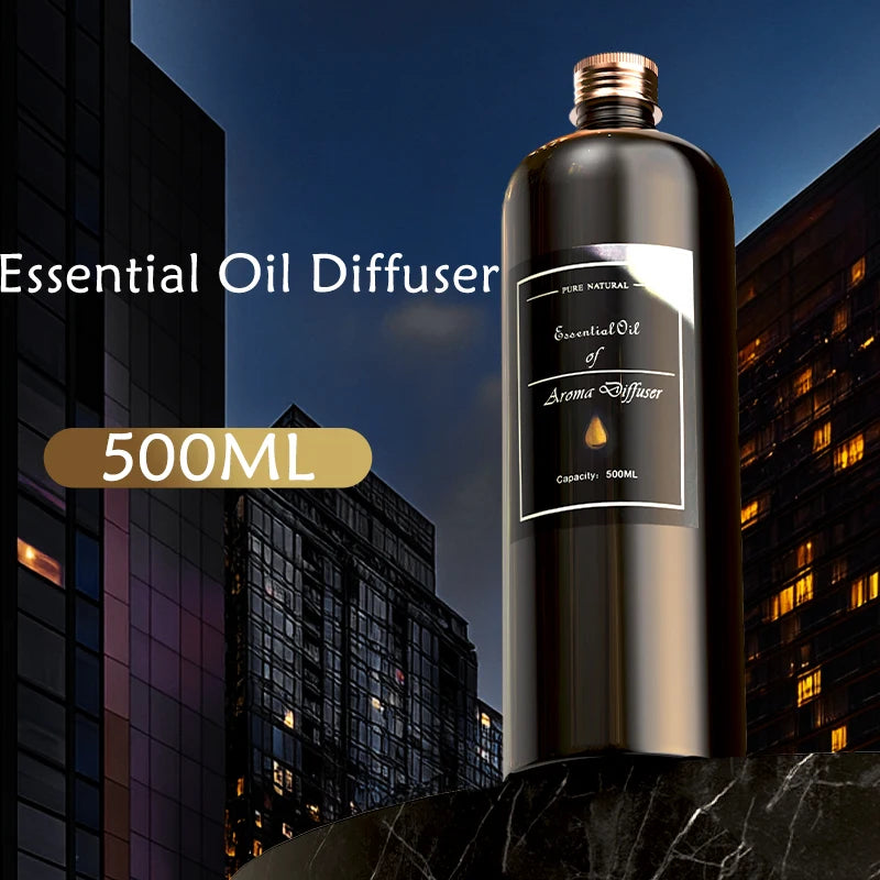 1Pcs 500ML Large Capacity Essential Oil Refill for Diffusers Reed Diffusers Aroma Stones Long Lasting Home Fragrance Oil