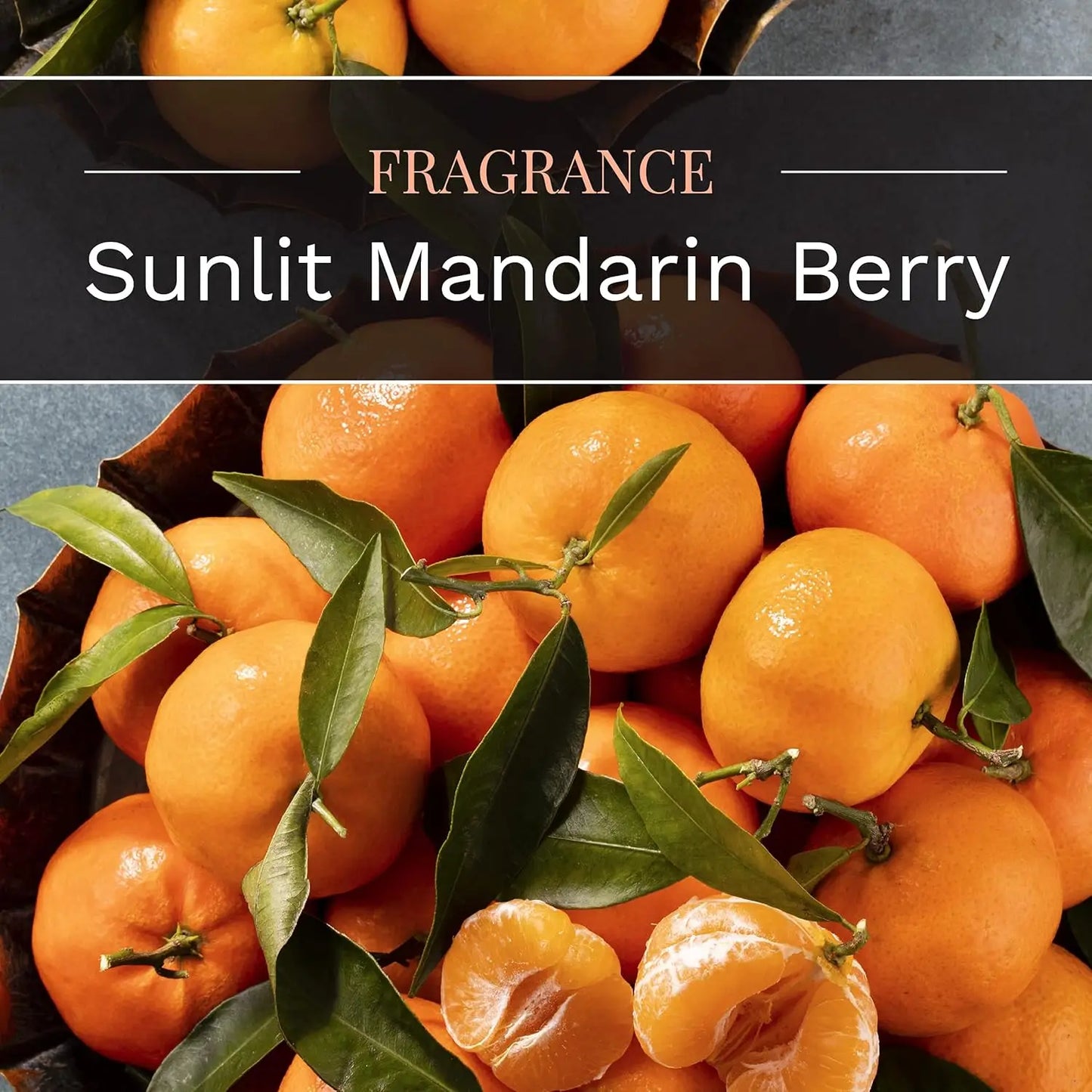Candle-Lite Scented Sunlit Mandarin Berry Fragrance, One 18 oz. Single-Wick Aromatherapy Candle with 110 Hours of Burn Time, Ora