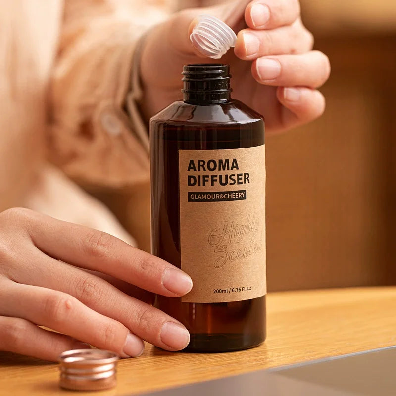 200ML Air Freshener Deodorant Reed Diffuser Supplement Liquid Bedroom Perfume Long Stay Aromatherapy Toilet Household Fragrance