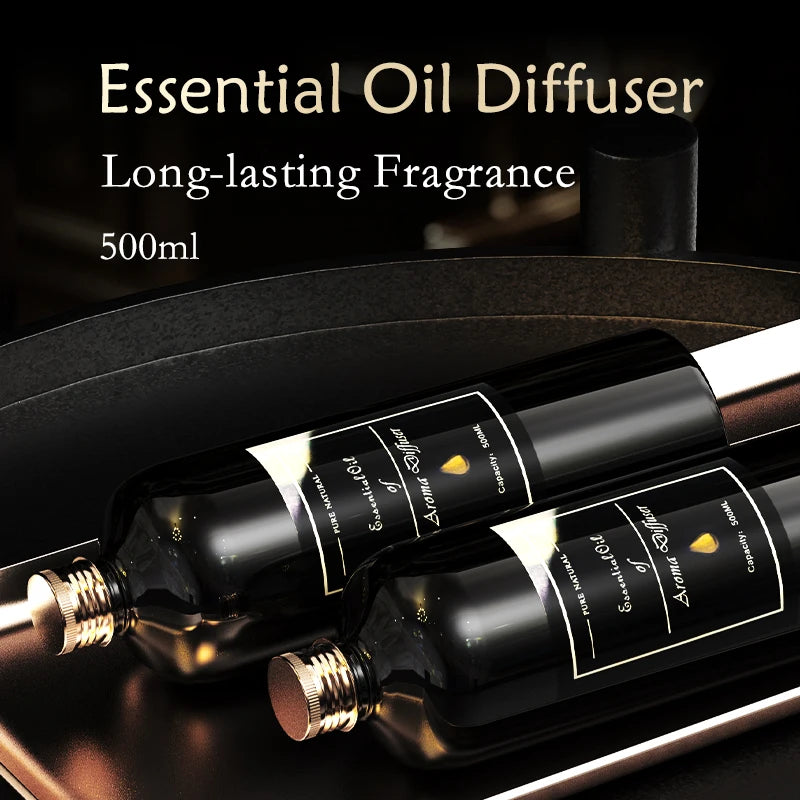 1Pcs 500ML Large Capacity Essential Oil Refill for Diffusers Reed Diffusers Aroma Stones Long Lasting Home Fragrance Oil