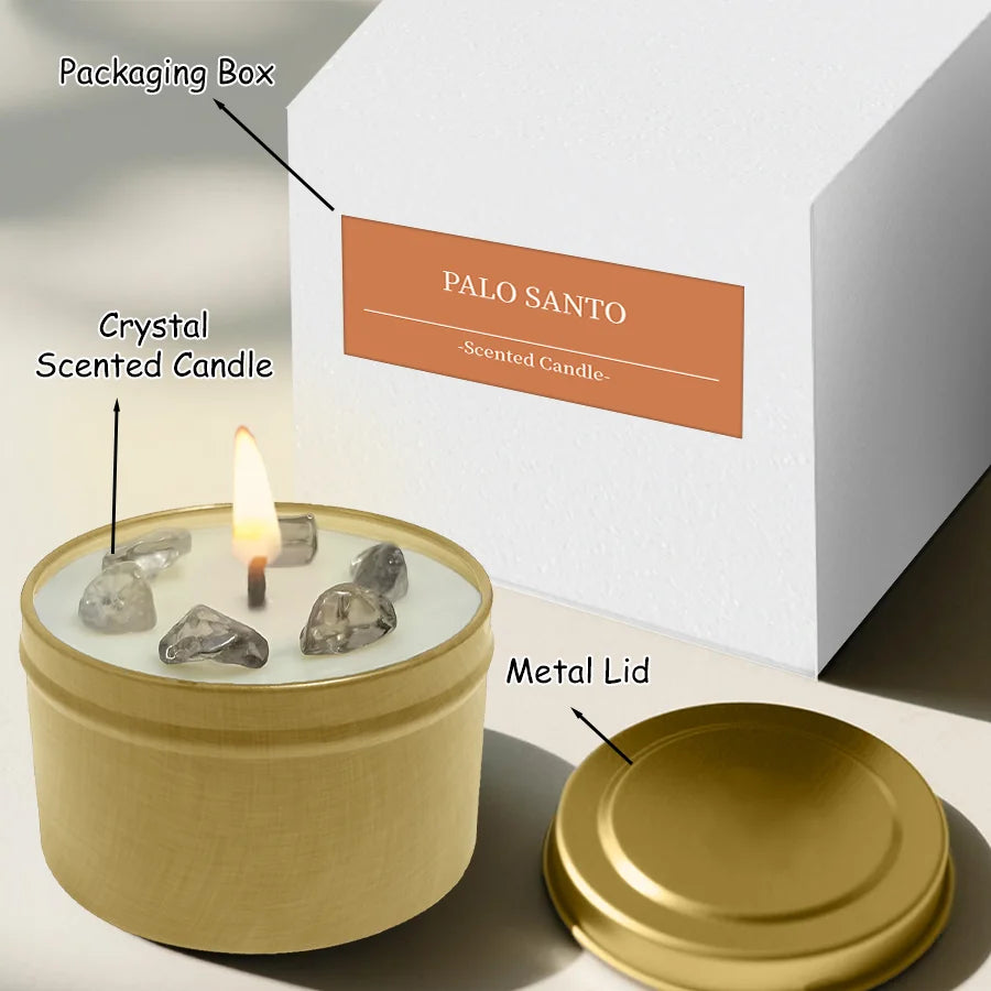 Scented Candles – 3oz Crystal Ritual Scented Candle with Soy Wax, Suitable Daily Use, Holiday Gifts, Use Halloween Home Decor