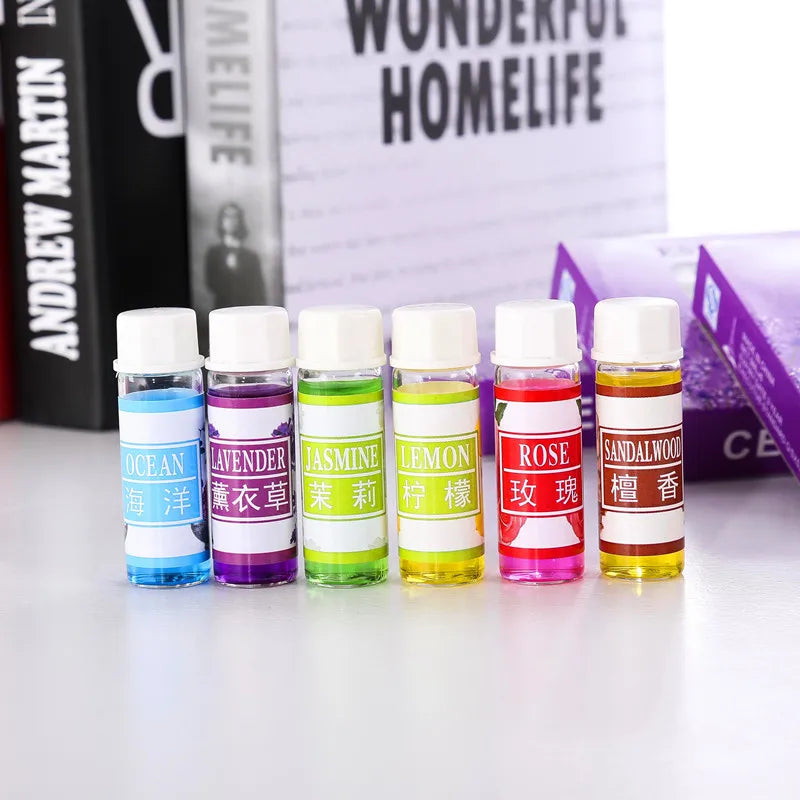6pcs/set Aromatic Fresh Humidifier Aromatherapy Machine Natural Aroma Essential Oil Six Flavors 5ml  Rose Orange Ocean